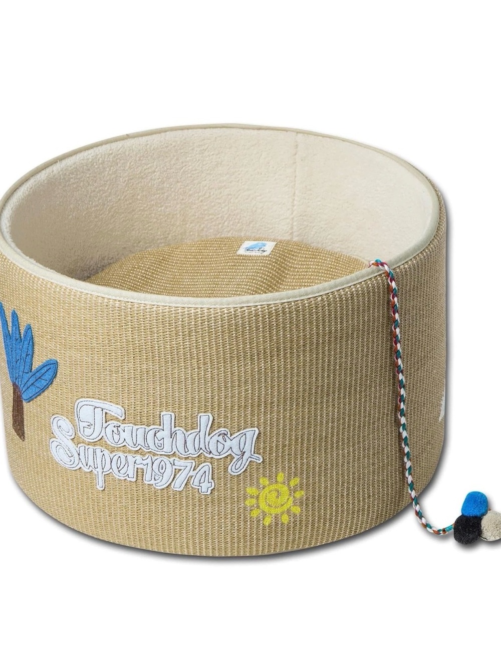 NEW Touchcat 'Clawver Nest' Cat Bed with Scratcher, Reversible Cushion & Toy